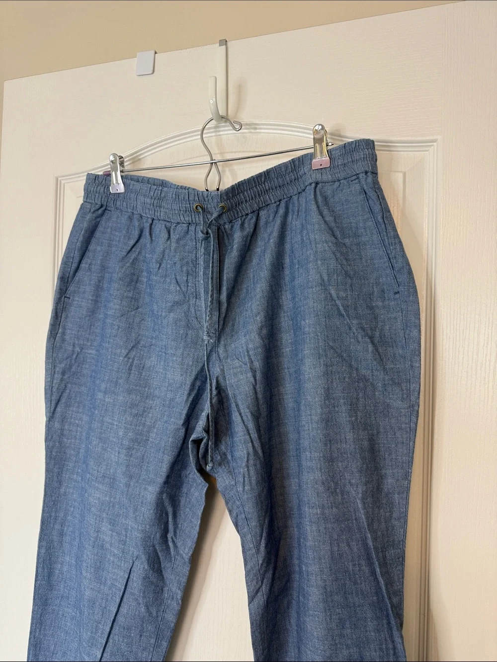 J Crew Chambray Drawstring Pants Blue Size 16